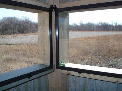 On elevated blinds, the additional height offers a certain degree of concealment. . Deer blind windows diy